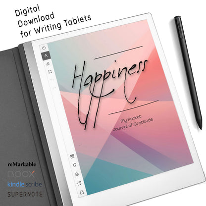 Happiness - Digital Pocket Journal of Gratitude - Mountain